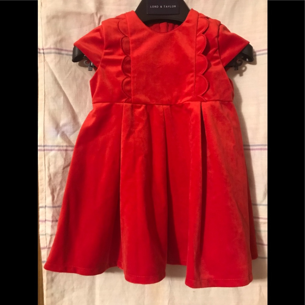 Carrement Beav bevy girl dress, red, size 12month